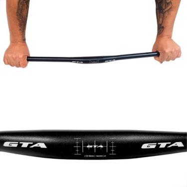 Imagem de Guidão De Bicicleta Mtb Reto 31.8mm 760mm Alumínio Preto Inclinado 9º 