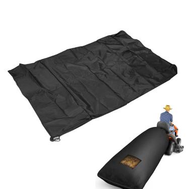 Imagem de Saco de folhas para trator de gramado, saco coletor de grama de tecido Oxford impermeável de grande capacidade de 96,1x56,7 pol., coleta de folhas rápida e fácil