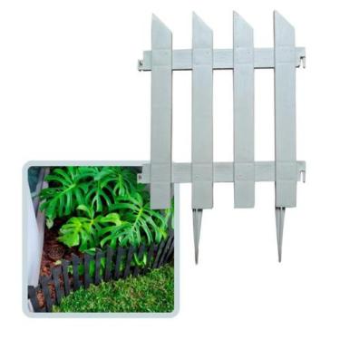 Imagem de Cerca para jardim decorativa kit com 10 metros plástico reciclado - JR