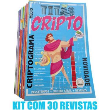 Imagem de Kit 30 Revistas Cripto Passatempos Exercícios Memória Jogos - 34 Págin