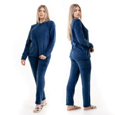 Imagem de Pijama Flanelado de FLEECE MASCULINO FEMININO Inverno Soft Veludo - Be