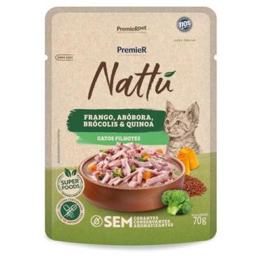 Imagem de Racao Umida Gatos Nattu Filhotes Frango E Abobora 0,70g - Premier Pet