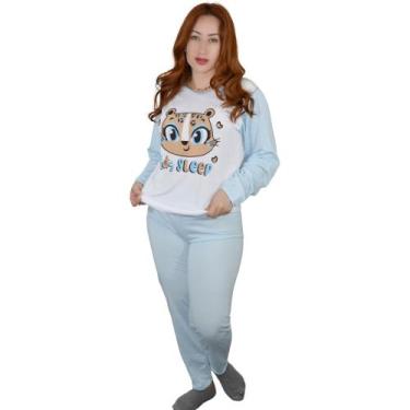 Imagem de Pijama Longo Fechado Feminino Comprida Inverno - Fanaticos Por Cintas,