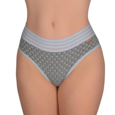 Imagem de Kit 10 Calcinha Tanga Cintura Alta Relevo 3D Atacado Sortido - Ephigên