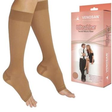 Imagem de Meia venosan 3/4 4000 20-30 ad pe aberto, Bege, M