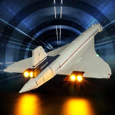 Imagem de Vaodest LED Light for Lego 10318 Airbus Concorde Set,Design and Configuration Compatible with Model 10318(LED Light Only, Not Building Block Kit)