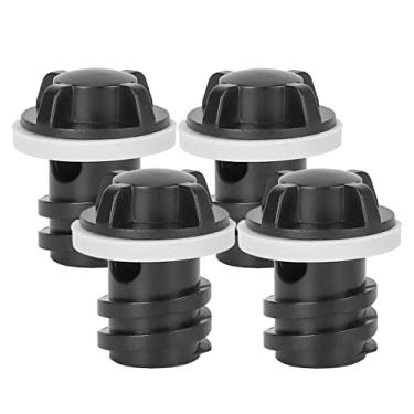 Imagem de Pacote com 4 plugues de drenagem para refrigerador Yeti, acessórios de substituição compatíveis com a linha de acessórios à prova de vazamento da linha de roadie, tundra, tanques e refrigeradores RTIC