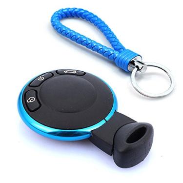 Imagem de Thor-Ind – Chaveiro protetor de chave de controle remoto de liga de alumínio, chaveiro de reposição com aro para BMW Mini Cooper JCW R55 R56 R57 R58 R59 R60Thor-Ind KCR20173678