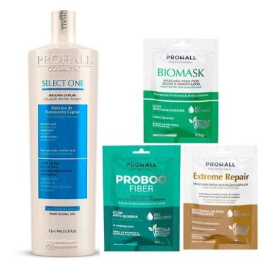 Imagem de Select One Prohall 1 Litro +Cronograma Capilar Premium 3x50g - Prohall
