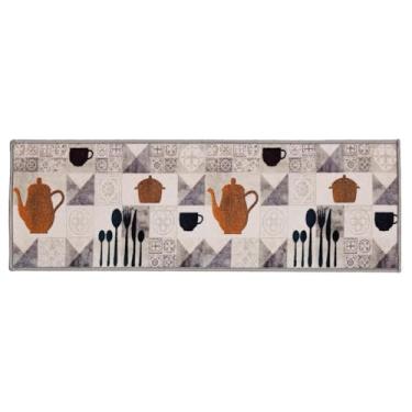 Imagem de Edantex, Passadeira Cozinha Antiderrapante Clean 23 Bege 0,40X1,20M