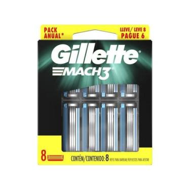 Imagem de Carga Gillette Mach3 Com 8 cartuchos