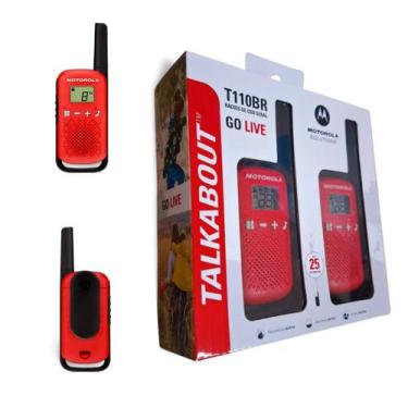 Imagem de Rádio Comunicador Talkabout Motorola T110BR Vermelho a pilhas até 25km