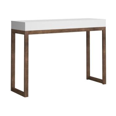 Imagem de Aparador Branco Pés Madeira Porta Retrato Cantinho da Familia - LCN Mo