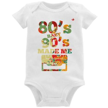 Imagem de Body Bebê 80's Baby 90's made me - Foca na Moda, Branco, M
