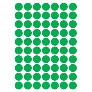 Imagem de Etiqueta Colacril bola 13mm verde 420 etiquetas