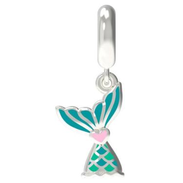 Imagem de Pingente Prata Link Cauda de Sereia com Resina Colors - Convex