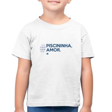 Imagem de Camiseta Algodão Infantil Piscininha amor - Foca na Moda, Branco, 14