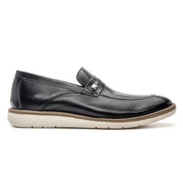 Imagem de Sapato 5307 Naturally Preto Couro Legitimo Mocassim Loafer Mulle Mascu