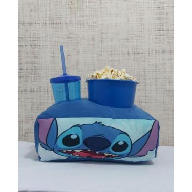 Imagem de Kit Pipoca Almofada Personalizada + Balde Pipoca Copo com Tampa Stitch
