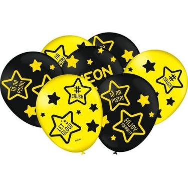 Imagem de Balão Bexiga Neon Amarelo 25 Unidades - Festcolor