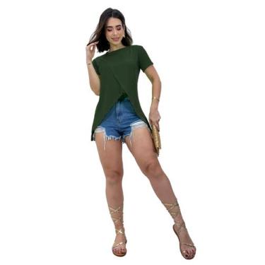 Imagem de Blusa Blusinha Manga Curta Tampa Bumbum Mullet Transpassada - SWISS BO