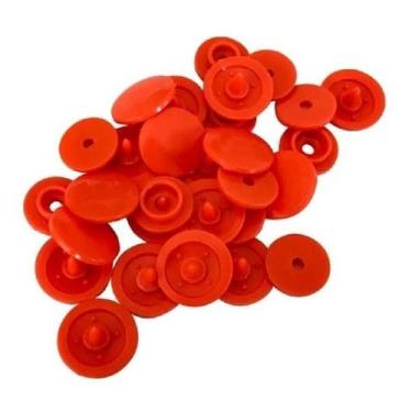 Imagem de Botão De Pressão Colorido Original Ritas 100 Unidades, Laranja