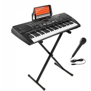 Imagem de Teclado Musical Estudante 61 Teclas Sonata + Estante C/ Mic