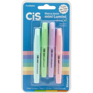 Imagem de Kit Marca Texto 4 Cores Mini Lumini Pastel - CIS