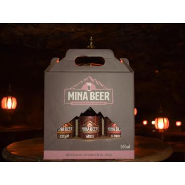Imagem de Kit 3 cervejas 600 ml (Wiess, Cream Ale, Blonde Ale) - Mina Beer