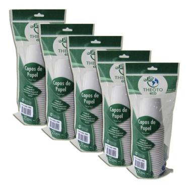 Imagem de Copo De Papel Biodegradável 180 Ml 25 Unidades Kit 5 - THEOTO, Redomma