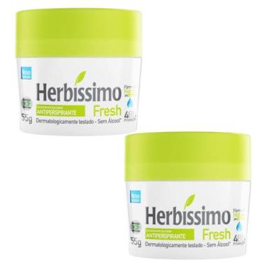 Imagem de Kit 2 Desodorante Creme Fresh Herbíssimo 55G - Dana - Dana Cosméticos