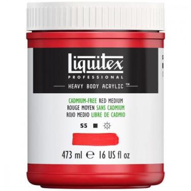 Imagem de Tinta Acrílica Liquitex Heavy Body 894 Cadmium Free Red Medium 473ml