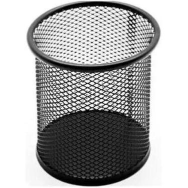 Imagem de Organizador Mesa Escritório Home Office Metal Porta Caneta Lápis Preto