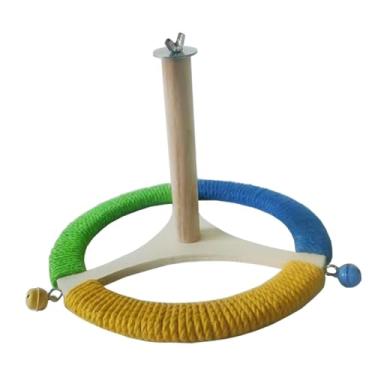 Imagem de Dualoai Pássaros Poleiros de madeira Gaiola para pássaros Poleiro de galho Mesa Suporte giratório Suporte para papagaios Conures Cacatuas Agapornis, Style a