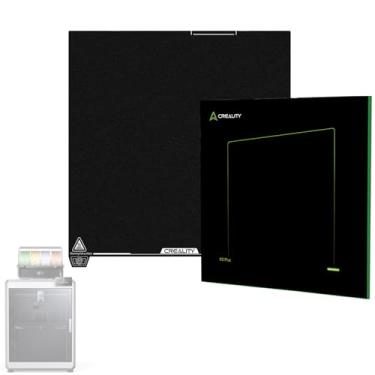 Imagem de Placa de construção de resina epóxi K2 Plus atualizada Creality (370 x 370 mm), sem placa de aço flexível magnética, excelente aderência, alta planidade, plataforma de impressora 3D para K2P