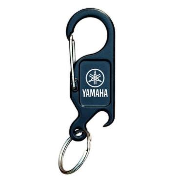 Imagem de Chaveiro Para Yamaha Mosquetão Abridor Preto Fosco - H - LUALKI STORE 