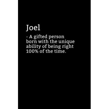 Imagem de Joel Definition Notebook: Sarcastic Joel Notebook - Joel Name Notepad - Funny Joel Notebook - Lined Journal - Joel Diary