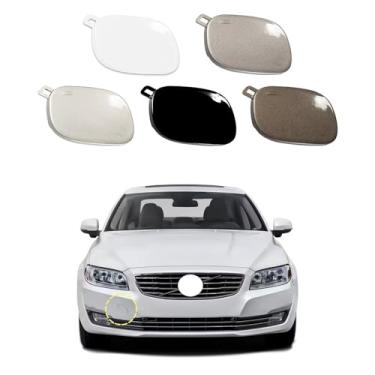 Imagem de Goholy Capa de gancho de reboque para para-choque dianteiro de carro compatível com Volvo S80 2014 2015 2016 tampa de reboque 39817309 tampa pequena tampa de reboque dourada lado direito do passageiro