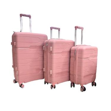 Imagem de Kit Mala 32Kg +Mala 23Kg+Mala 10Kg Polipropileno Inquebrável - Ultra L