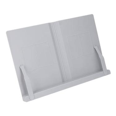 Imagem de Suporte de Leitura Ajustável, Suporte de Livro de Mesa Multifuncional para Celular Tablet, Notebook, Design Ergonômico para Reduzir o Estresse No Pescoço e Nas Costas (Cinza)