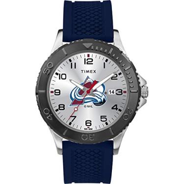 Imagem de Relógio gamer masculino Timex NHL 42 mm, Colorado Avalanche
