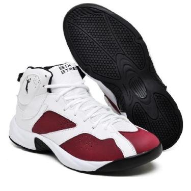 Imagem de Tênis Basquete Masculino Dunk Cano Alto Six Street Bordô, 39, Masculin