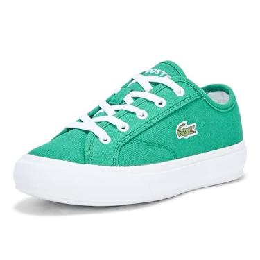 Imagem de Lacoste Tênis infantil unissex Backcourt, Maçapão escuro/verde gengibre escuro/azul marinho, 13 Little Kid