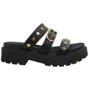 Imagem de Tamanco Feminino Papete Casual Dia a Dia Trabalho Passeio Solado Flatform Tratorado Conforto Vizzano 6499.118