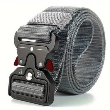 Imagem de Cinto tático para homens, estilo esportivo, fivela de liberação rápida