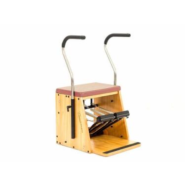 Imagem de Aparelho de Pilates Cadeira Combo Classic Step Chair Marrom Cappuccino