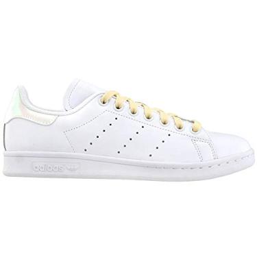 Imagem de Tênis fashion feminino casual Stan Smith da Adidas Originals Fw8494, White/Yellow/Black, 6