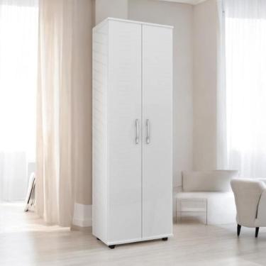 Imagem de Armário Multiuso com Prateleiras Sofisticado Topázio Branco