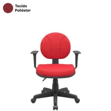 Imagem de Cadeira Executiva Operativa Poliéster Giratória com Braços Reguláveis 