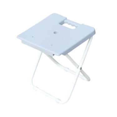 Imagem de UGPLM Assento portátil de fezes dobráveis, confortável, cadeira de pesca de banco de banco não -lip para jardinagem de esportes ao ar livre, Cinza